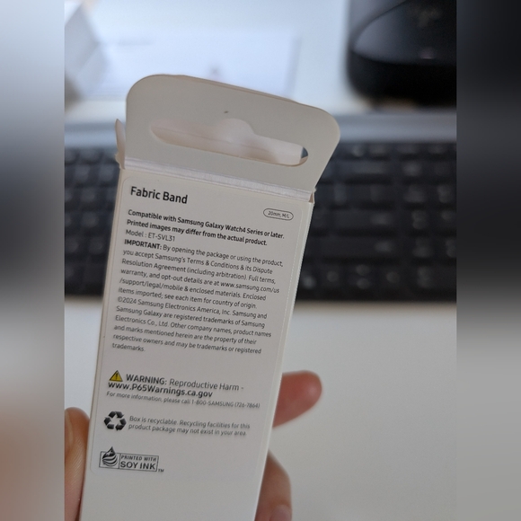 NEW Galaxy Watch7 Fabric Band, M/L, Blue White - Picture 5 of 5